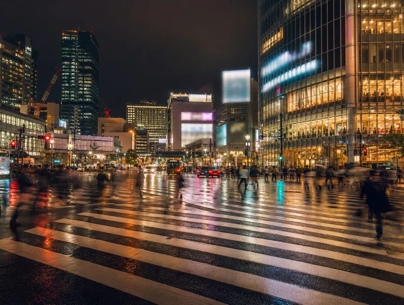 東京澀谷街頭與行人,東京自由行行程示意