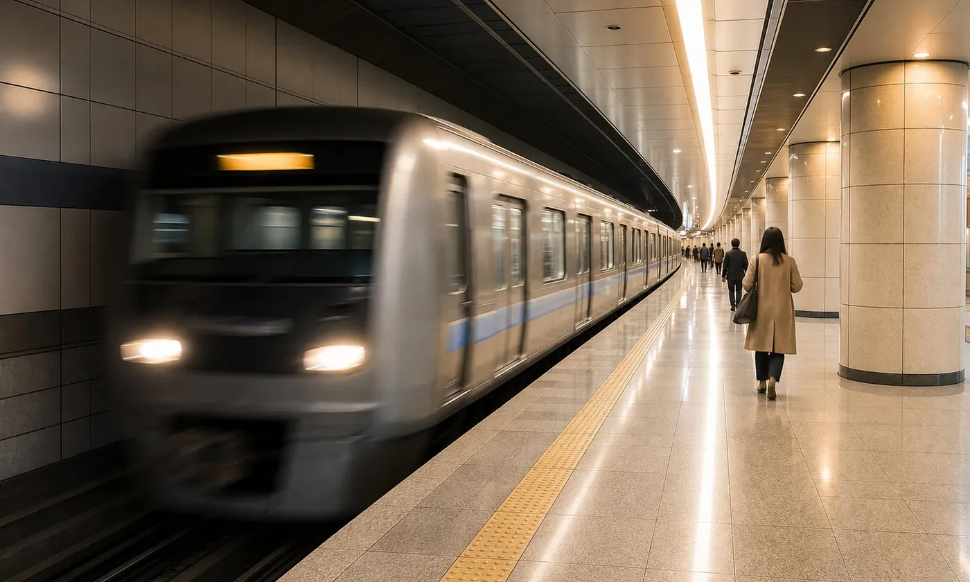 首爾地鐵月台與進站列車,首爾交通示意