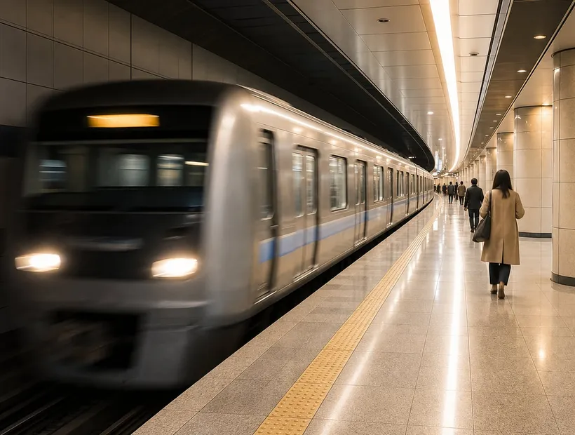 首爾地鐵月台與進站列車,首爾交通示意